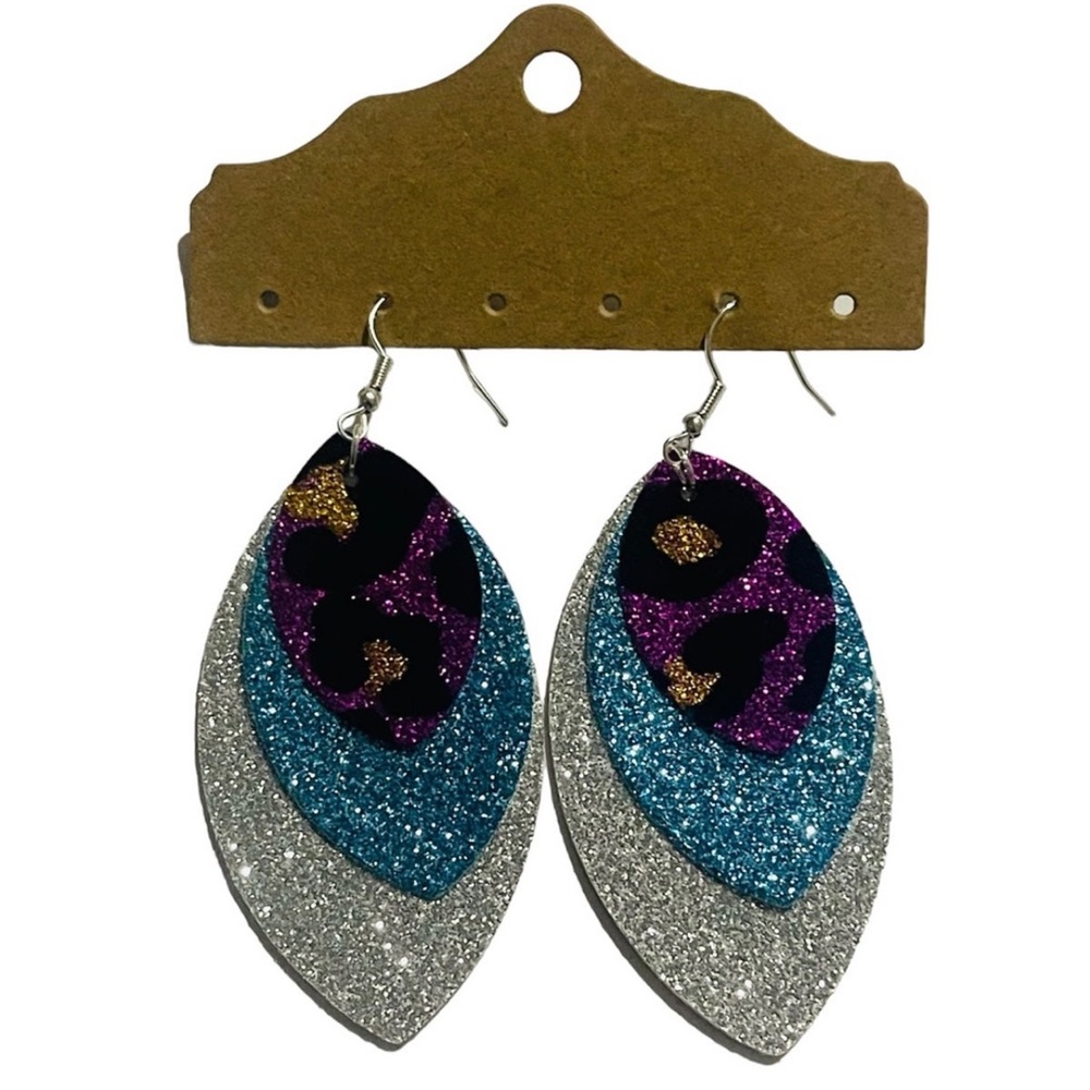 Brand New Handmade Faux Leather Earrings